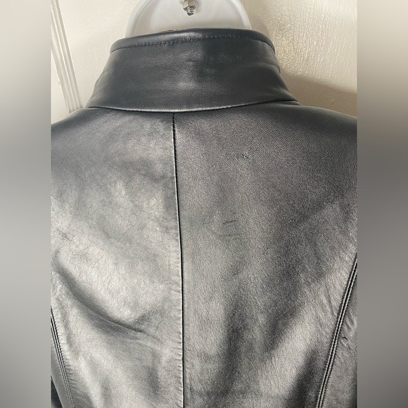 JLC New York L Black Leather Zipper Jacket with Pockets - Picture 8 of 11